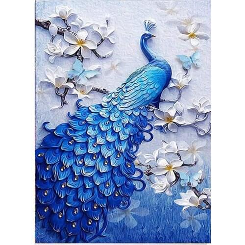 5D Diamond Painting Drilling Round Animal Peacock Used to Make Mosaic Painting Home Decoration Art Craft
