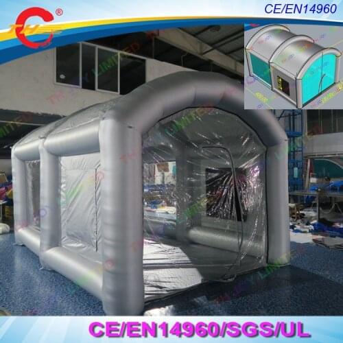 Free shipping to door! 5x4m/6x4m Portable mini cars/motorcycles inflatable spray booth Inflatable paint booth,Spray paint booth