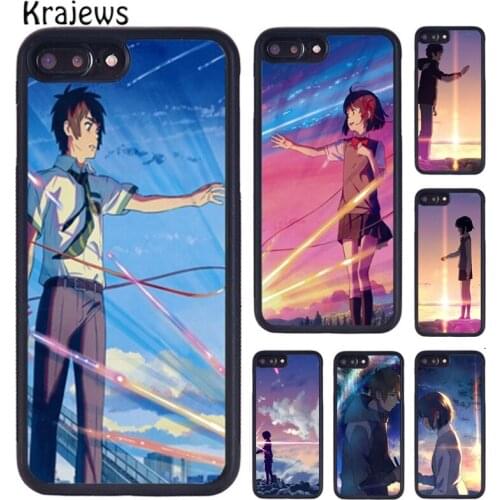 Krajews Your Name Kimi no Na wa Matching Couples Phone Case For iPhone X XR XS 11 12 Pro MAX 5 6 7 8 Plus Samsung S8 S9 S10