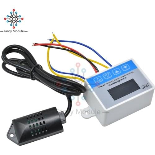 Digital LED Temperature Humidity Controller DC 12V M452 For Incubator Cooling Heating Switch Thermostat Humidistat Sensor SHT20