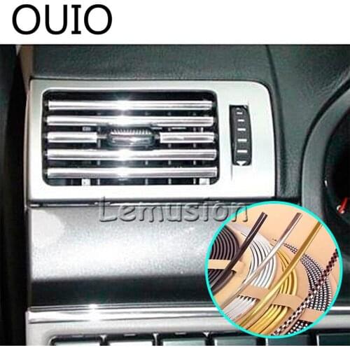 OUIO 3M DIY Car Interior Chrome Decoration Strips For VW T4 T5 Seat Leon Ibiza Nissan Qashqai J11 Juke X-trail T32 Accessories