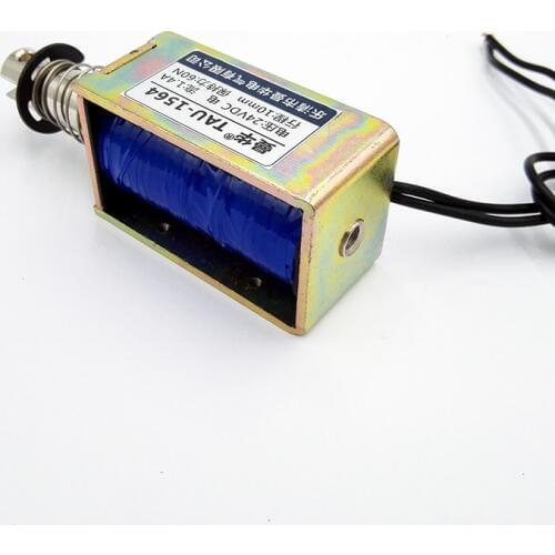 TAU-1564 stroke 0-12mm 60N pull open frame electric magnet DC12V 24V linear Solenoid Electromagnet