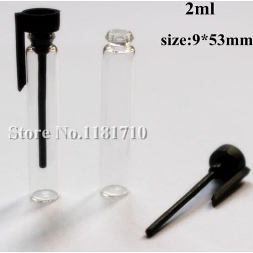 2ML 3ML Perfume Glass Bottle Sample Vials with Stopper Fragrance Essential Oil Laboratory Liquid Fragrance Test Tube Trial