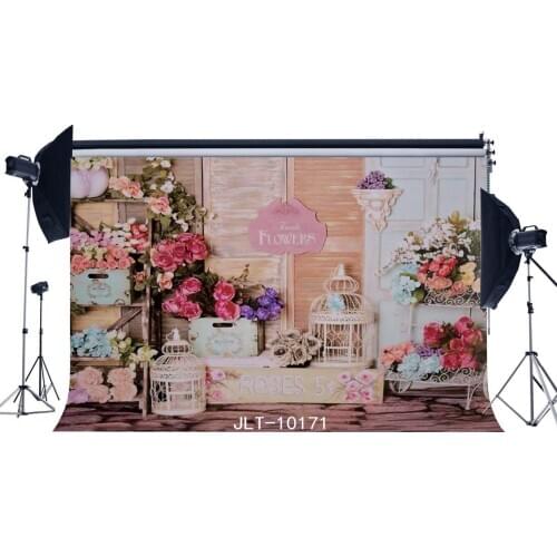 Photography Backdrops Fancy Blooming Rose Flowers Valentines Day