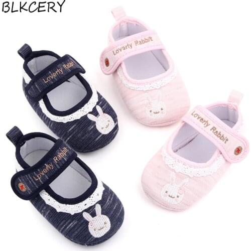 Newborn Baby Girl Shoes Cartoon Trainers Infant Footwear for 1 Year Loafers Soft Sole Toddler Tenis Bunny Christian Doll Gifts