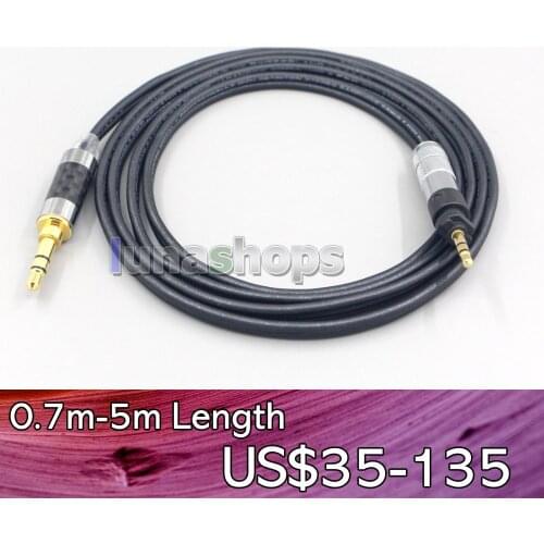 LN007120 2.5mm XLR Black 99% Pure PCOCC Earphone Cable For Shure SRH840 SRH940 SRH440 SRH750DJ Philips SHP9000 SHP8900