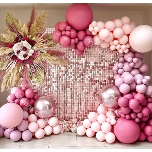Macaron Lotus BABY Hot Pink Balloons Garland Arch Kit Baby Shower Global DIY Wedding Anniversary Birthday Party Balloons Decor