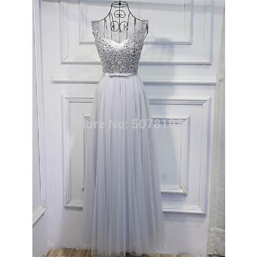 Lovely scoop sleeveless A-line floor-length tulle evenig dress/gown lace-up beading free shipping