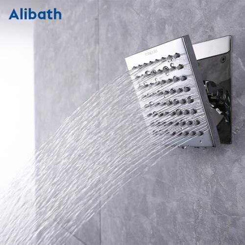 Bathroom Solid Brass Square Chrome Plated Body Shower Spray Jets Shower Head Sprayer Set Saving Water Massage Body Jet
