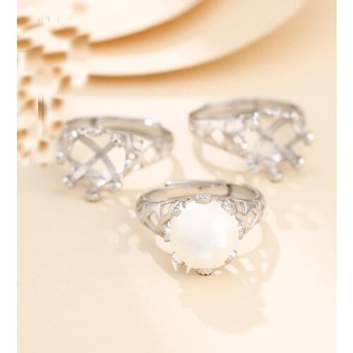 10*10mm 925 STERLING SILVER Women Semi Mount Bases Blanks base blank Pad ring Setting wedding jewelry findings diy A5977