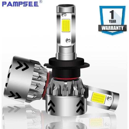 PAMPSEE Mini6 H1 Headlight Bulbs 10000LM H4 Led 12V 24V 9005 HB3 9006 HB4 H7 Led Car Lights 6000K 100W H8 H9 H11 Cob Spot Lamp