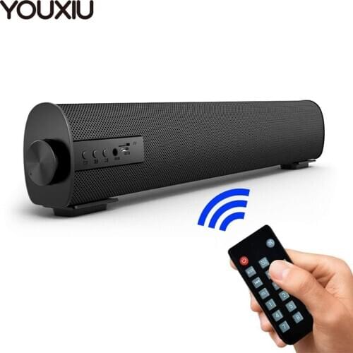 YOUXIU 10W Portable Soundbar Wireless Bluetooth 5.0 Speakers with Remote Control Outdoor Indoor Sound Bars