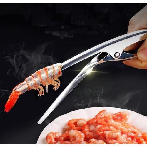 Stainless Steel Prawn Peeler Shrimp Prawn Peel Device Creative Kitchen Cooking Seafood Tools Kitchen Gadgets