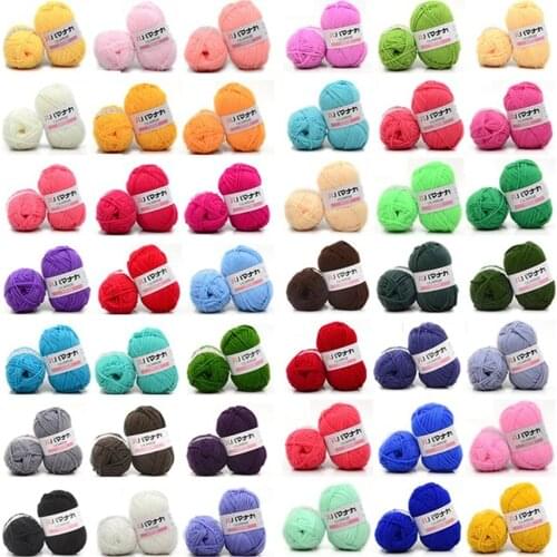 4 Shares Combed Milk Cotton Yarn Comfortable Wool Blended Yarn Apparel Sewing Yarn Hand Knitting Scarf Hat Yarn