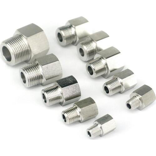 M14 M20 1/8" 1/4" 3/8" 1/2" 3/4" BSPP Female To BSPT Male 304 Stainless Steel Pipe Fitting Connectors