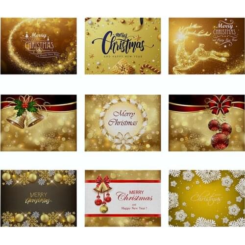 Christmas Kitchen Placemat Golden Print Table Mats Linen Waterproof Drink Coasters New Year Decorative Cup Mats Western Placemat