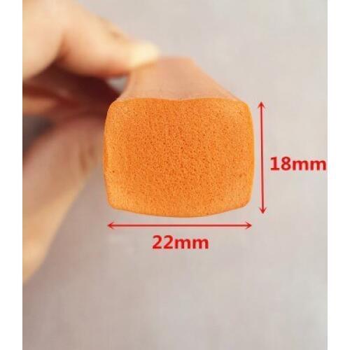 Silicone Rubber Foam Strip Heat Insulation Bar 22mm x 18mm 22x18mm 1 Meter