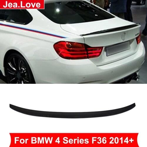 P Style Real Carbon Fiber Trunk Wing Rear Spoiler Car Modification Part For BMW 4 Series F36 2014 Up
