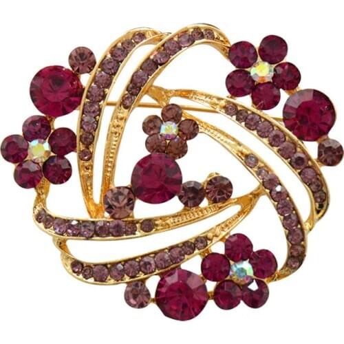 European and American New Brooch Environmental Protection Zinc alloy Dress Decoration Plum blossom button scarf female pin