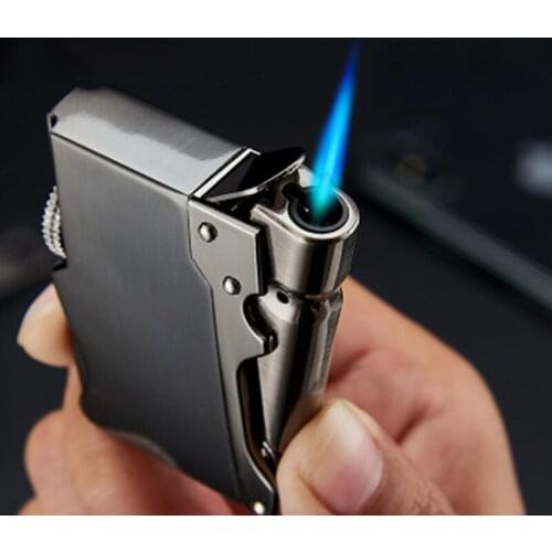 Windproof Butane Lighter Creative Blue Flame Torch Jet Inflatable Lighter Cigarette Accessories Men And Women Gifts