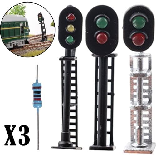 1/87 Signal Lamps Ornament Lamp Micro Landscape Railway Model Decoration