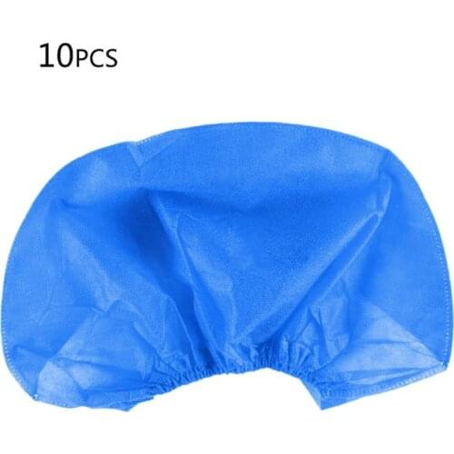 10Pcs/Set Disposable Non-Woven Bouffant Dust-Free Work Head Cover Elastic Anti-Static Round Top Doctor Nurse Salon SPA Hair