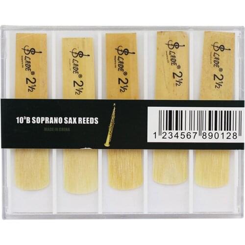 10pcs/pack! SLade Soprano Saxophone Reeds bB Strength 2.5 2-1/2 Bamboo Sax Reed Musical Instrument Parts & Accessories
