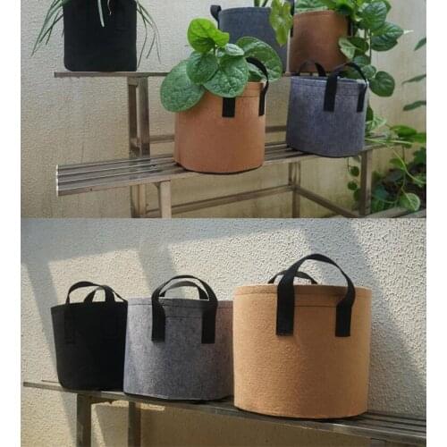 2/3/5/7/10 Gallon Garden Plant Grow Bags Container Vegetable Flower Pot Plant Potato Tomato Garden Plant Growing Bag Tools