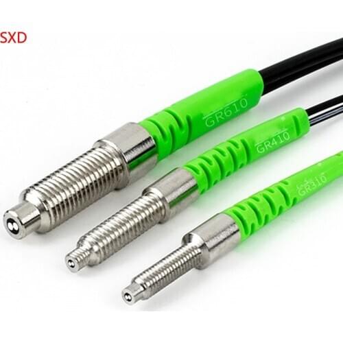 2pcs GR310 fiber optic sensor diffuse switch M3 M4 M6 fiber optic amplifier line probe FRS310 PR310