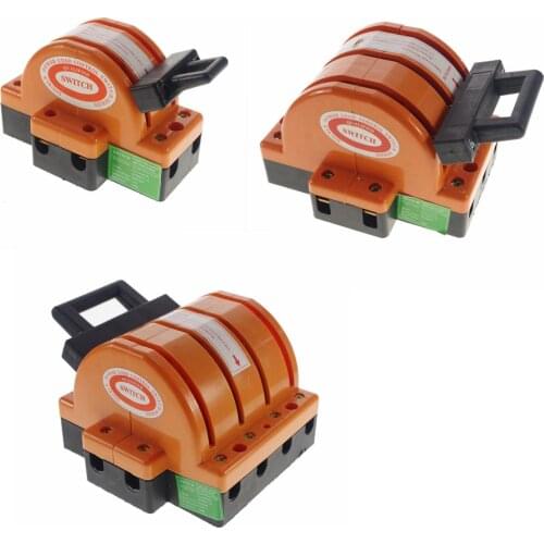 4 Pole 100A Double 220/380V Throw Knife Disconnect Switch Plastic Refractory 156x165x160mm