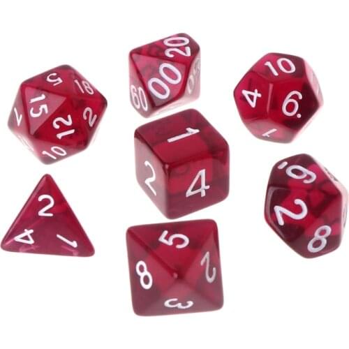 7pcs/set Polyhedral Multi Sided Dice D4-D20 Dungeons&Dragon D&D RPG Poly Game