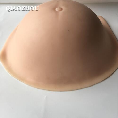 7900g Big twins 8~10 month silicone fake pregnant belly for false pregnancy cosplay crossdressing movie props 15.5 cm high