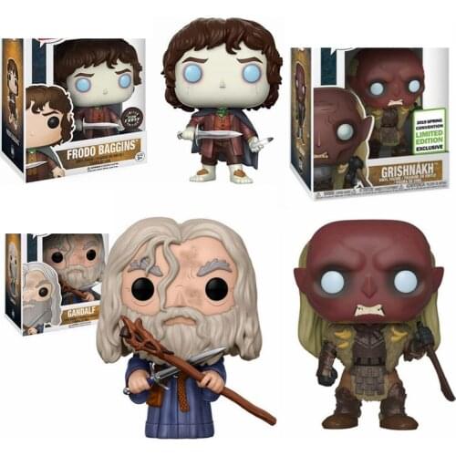 NEWest The Load Of The Rings Gandalf #443 Frodo Baggins #444 GRISHNAKH #636 Action Figure Model Toys for Kid Gift