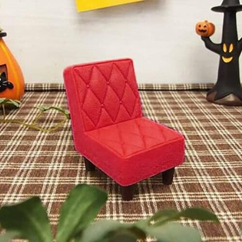 1/12 Dollhouse Miniature Accessories Mini Sofa Stool Chair Pillow Cushions Furniture Model Toys for Doll House Decoration