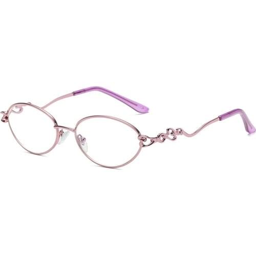 Fashion Metal Frame Reading Glasses Women Anti Blue Light Hyperopia Glasses Retro Presbyopia Eyeglasses +1.0+1.5+2.0+2.5...+4.0
