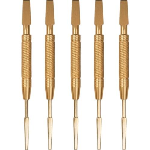Set Of 5 Steel Golden Piano Repairing Tuner Tuning Fixing Tool Accessories