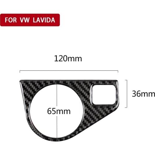 Carbon Fiber Sticker Headlight Switch Button Frame Car Stickers Decoration Trim for Volkswagen Lavida 2015-2016 Styling