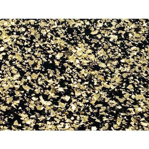 Acrylic/PMMA 1-Sided Chunky Glittering Color Sheets 2.5mm for Jewelries, Crafts, Art Works, Decoration - Light Golden (CB0212)