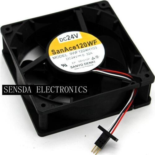For Sanyo 9WF1224H103 DC 24V 0.32A 120x120x38mm axial cooling fan