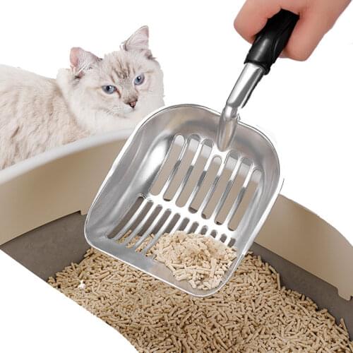 Useful Cat Litter Shovel Pet Cat Litter Spoon Stainless Steel Sieve Pet Cat Litter Cleaning Toilet Cat Sand Scooper