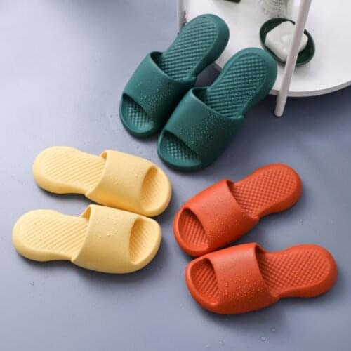 Summer House Slides Non-slip Bathroom Women Chaussure Thick Bath Slippers Sole Flat Shoe Couple Female Platform Indoor Pantuflas