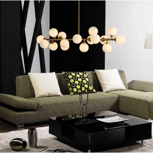 DNA Numerator Gold Glass Ball Pendant Lights G4 LED Bulbs Magic Bean Pendant Lamps for Living Room Bedroom Dining Room lights