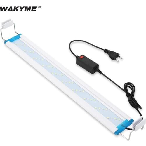 WAKYME Aquarium LED Light Super Slim Fish Tank Aquatic Plant Grow Light 8W/16W/24W Extensible Clip on Lamp Aquarium Supplies