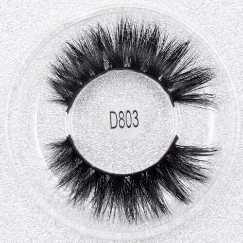 Visofree Mink Eyelashes Super Long Thick Eyelashes Sexy Glamorous Eyelashes Plastic Black Terrier 1 Pair/box False Lashes D803