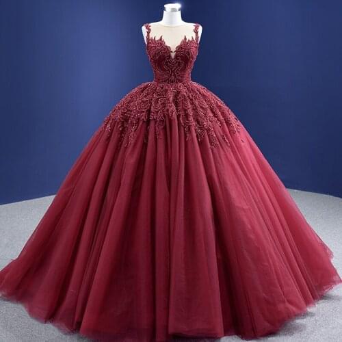 67319 Ball Gown Evening Dress New Arrival Fashion O Neck Slipper Vestido De Novia Estilo Princesa Robe De Princesse Bridal Dress