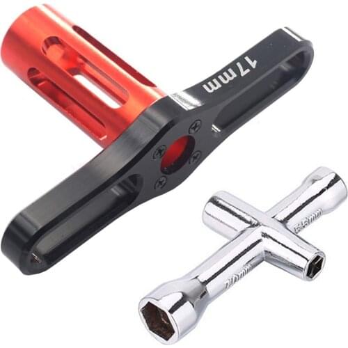 17mm RC Wheel Hex Sleeve Wrench Nut Driver Wheel Hub Cross Socket Spanner Repair Tools for 1:8 1/10 Scale RC Cars Tires