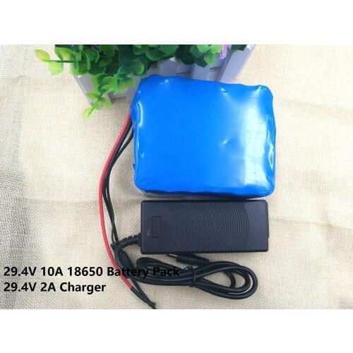 24V 10 Ah 7S5P 18650 Lithium Battery 29.4 v Electric Bicycle Moped /Electric/Lithium ion Battery Pack +25.2V 2A Charger