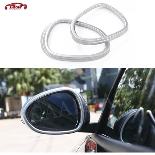 ABS Matte Chrome Side Rearview Mirror Frame Cover Trim Stickers for Alfa Romeo Giulia 2016 2017 2018