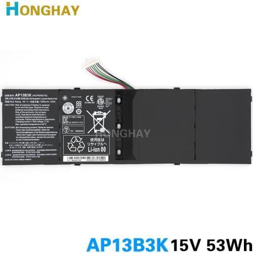 Honghay AP13B3K Laptop Battery for Acer Aspire V5 R7 V5-572G V5-573G V5-472G V5-473G V5-552G M5-583P V5-572P R7-571 AP13B8K