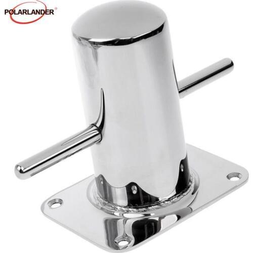 Single Cross Yacht Boating Accessories Kayak Canoe Boating Hardware Mooring Cleat Stainless Steel Bollard Boat Kayak
